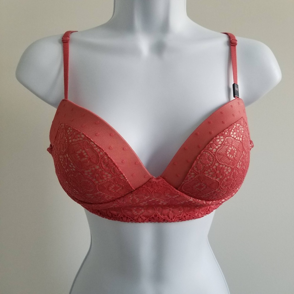 💟 2/$25 💟 // VS Dark Coral Padded Demi Bralette